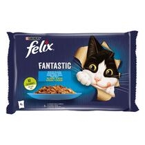 FELIX Fantastic Riblji Meni s lososom/ iverkom u želeu, mokra hrana za mačke