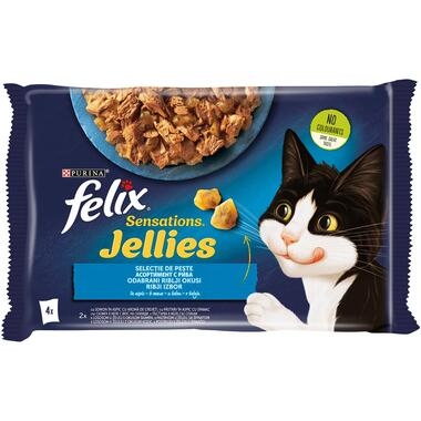 FELIX mokra hrana za mačke Sensations Riblji izbor, 4x85g