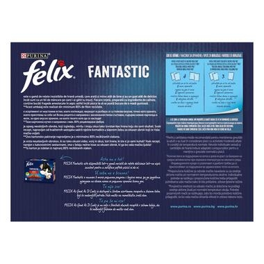 FELIX Fantastic Riblji Multipack Meni s tunom/ lososom/ bakalarom/ iverkom u želeu, mokra hrana za mačke