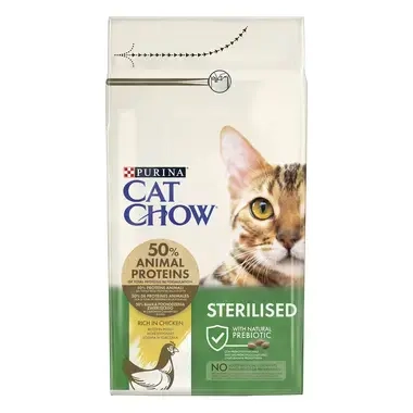 PURINA CAT CHOW Hairball Control, s piletinom, suha hrana za mačke